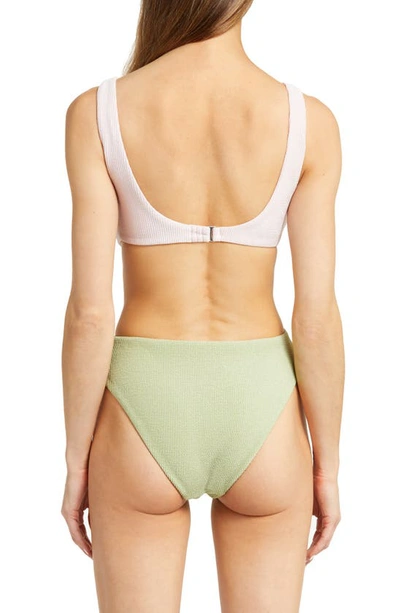 Shop Vero Moda Textured One-piece Swimsuit In Reseda