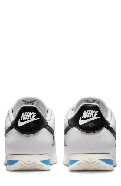 Shop Nike Cortez Sneaker In White/ Black/ Blue/ Sail