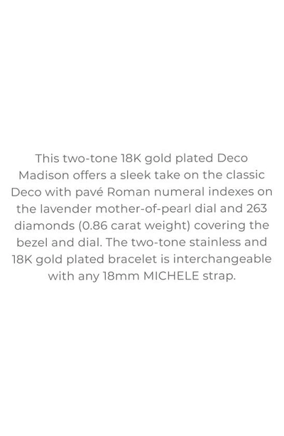Shop Michele Deco Madison Diamond Bracelet Watch, 33mm In Two-tone