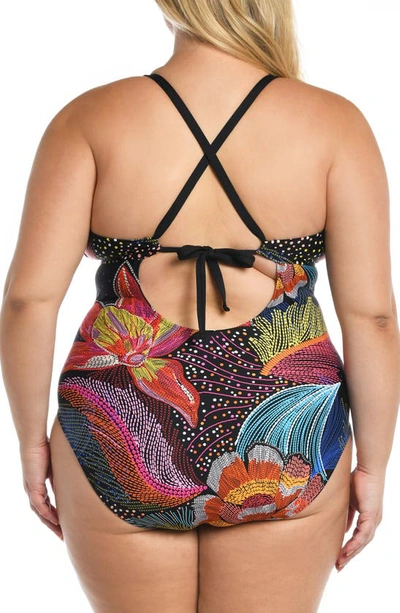 Shop La Blanca Sunlit Soriee One-piece Swimsuit In Black Multi