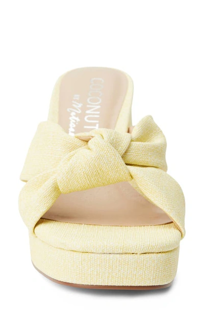 Shop Coconuts By Matisse Esme Knot Slide Sandal In Yellow
