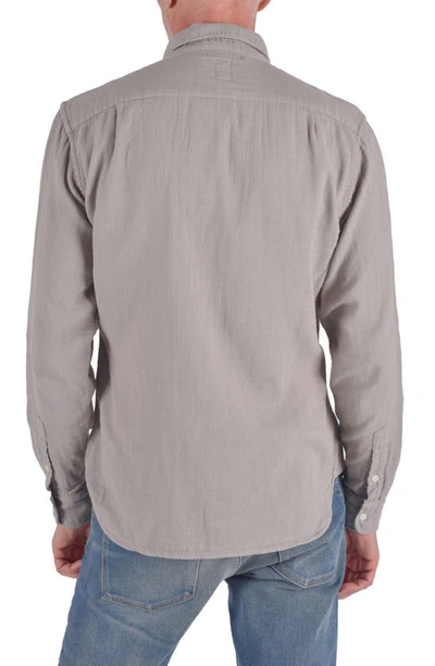 Kato The Ripper Waffle Button-up Shirt In Sand Gray