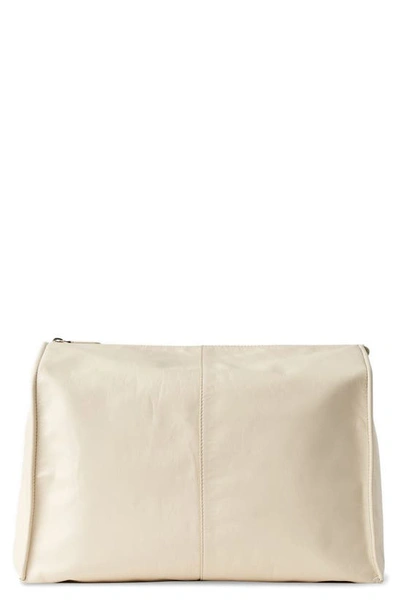 Shop The Row Calfskin Leather Box Clutch In Perle