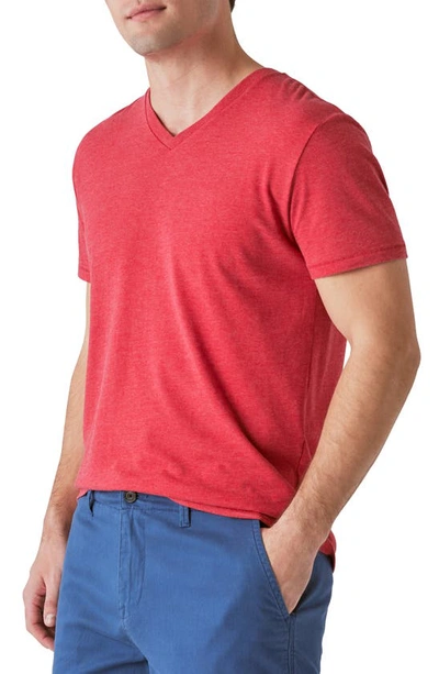 Shop Lucky Brand Venice V-neck Burnout T-shirt In Tango Red
