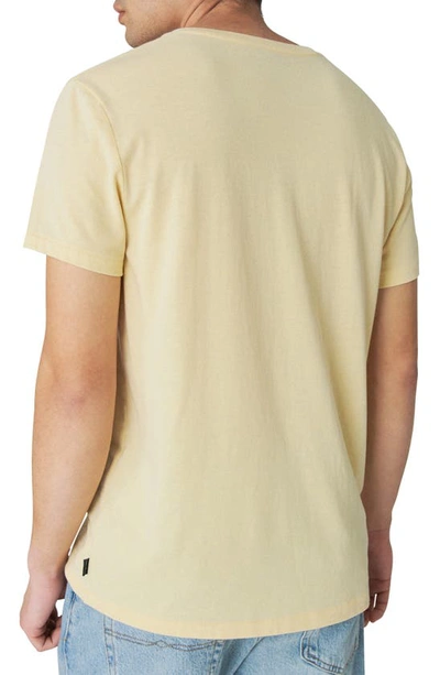 Shop Lucky Brand Venice V-neck Burnout T-shirt In Pale Banana