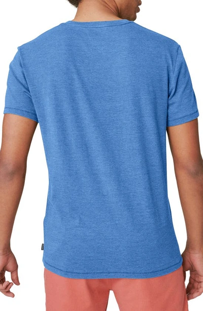 Shop Lucky Brand Venice V-neck Burnout T-shirt In Monaco Blue