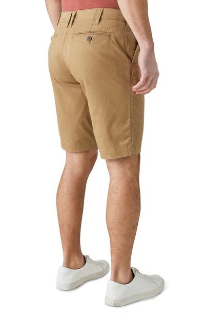 Shop Lucky Brand Stretch Twill Flat Front Shorts In Kelp
