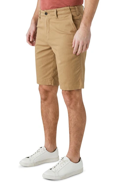 Shop Lucky Brand Stretch Twill Flat Front Shorts In Kelp