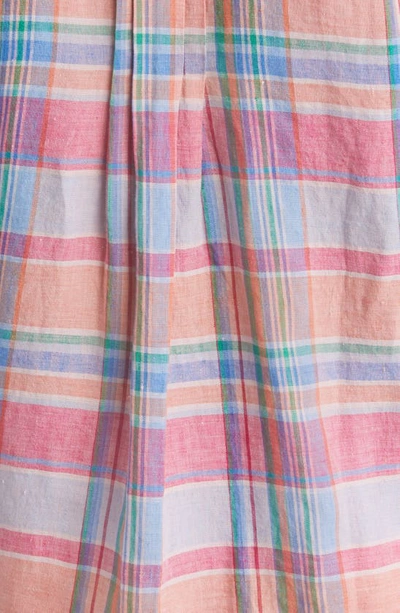 Shop Tommy Bahama Summer Escape Plaid Sleeveless Linen Top In Bright Blush