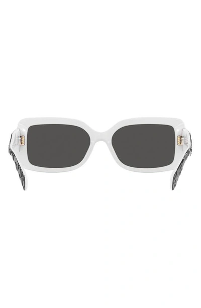 Shop Michael Kors Corfu 56mm Rectangular Sunglasses In Black White
