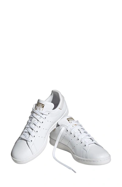 Shop Adidas Originals Primegreen Stan Smith Sneaker In White/ Dashgrey/ Goldmet.