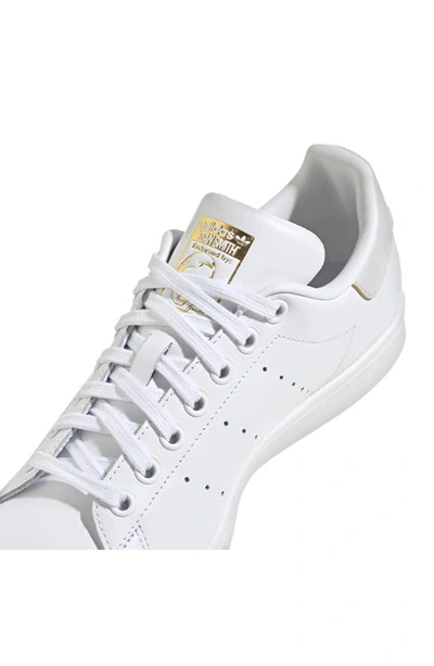 Shop Adidas Originals Primegreen Stan Smith Sneaker In White/ Dashgrey/ Goldmet.