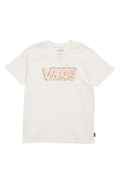 Shop Vans Kids' Psychedelic Delicate Crewneck Graphic T-shirt In Marshmallow