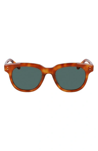 Shop Shinola Monster 51mm Round Sunglasses In Honey Tortoise