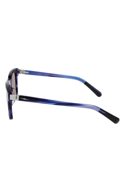 Shop Shinola Monster 54mm Rectangular Sunglasses In Navy Horn