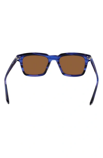 Shop Shinola Monster 54mm Rectangular Sunglasses In Navy Horn