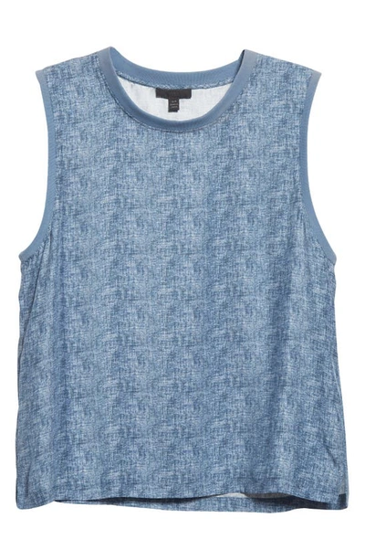 Atm Anthony Thomas Melillo Women's Silk Sleeveless Muscle T-shirt In Naval Blue