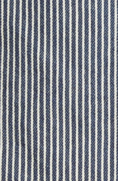 Atm Anthony Thomas Melillo Ticking Stripe Wrap Miniskirt In Naval Blue