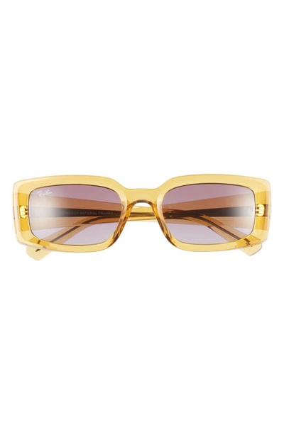 Shop Ray Ban Kiliane 54mm Gradient Pillow Sunglasses In Yellow