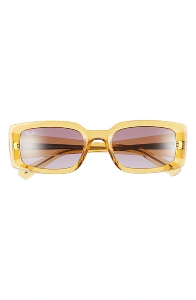 Ray-Ban - Kiliane - Lunettes de soleil rectangulaires - Jaune transparent