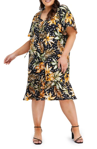 Shop Estelle La Palma Floral Dress In Print