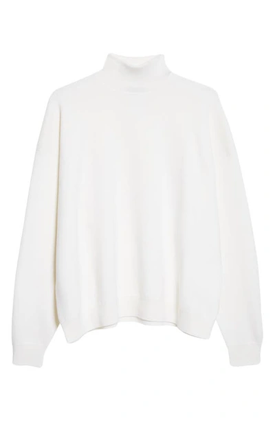 Shop Fear Of God Eternal Lightweight Merino Wool Mock Neck Sweater In Cream