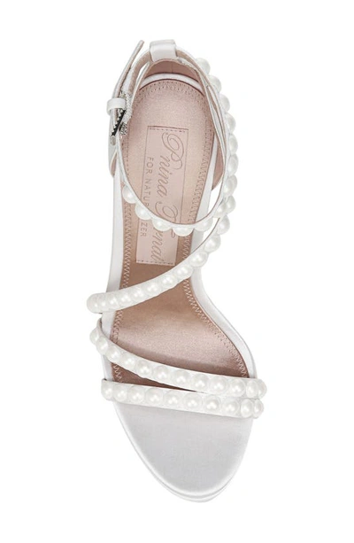 Naturalizer Pnina Tornai For  Love Ankle Strap Platform Sandal In White Fabric