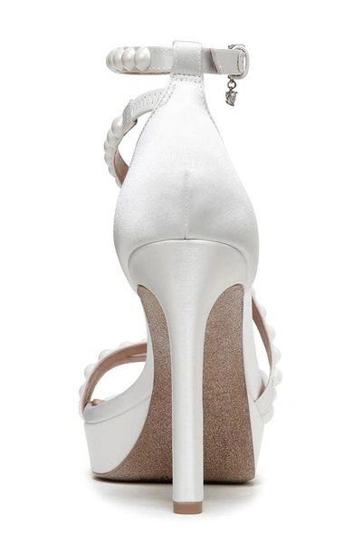 Naturalizer Pnina Tornai For  Love Ankle Strap Platform Sandal In White Fabric