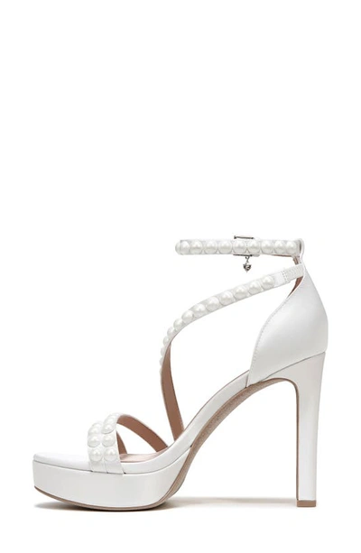 Naturalizer Pnina Tornai For  Love Ankle Strap Platform Sandal In White Fabric