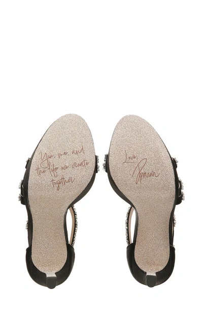 Shop Naturalizer Pnina Tornai For  Love Ankle Strap Platform Sandal In Black Satin Fabric