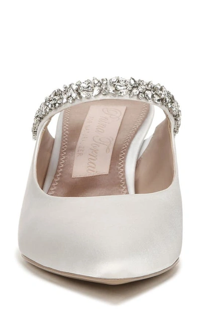 Shop Naturalizer Pnina Tornai For  Liefde Pointed Toe Mule In White Fabric