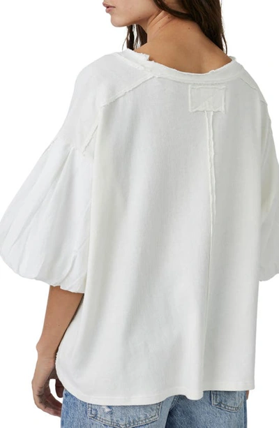 Shop Free People Blossom Raw Edge Top In Optic White