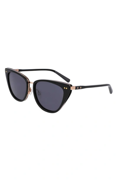 Shop Shinola Runwell 55mm Cat Eye Sunglasses In Black