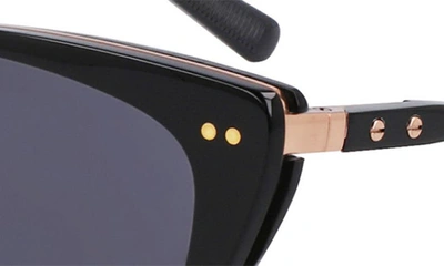 Shop Shinola Runwell 55mm Cat Eye Sunglasses In Black