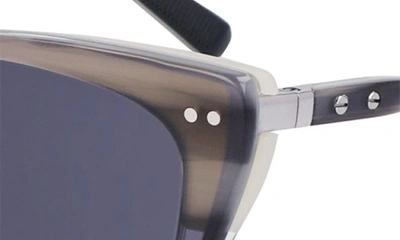 Shop Shinola Runwell 55mm Cat Eye Sunglasses In Taupe/ Blue Horn Gradient