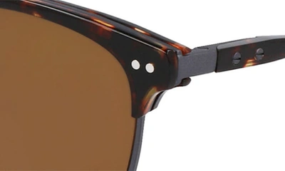 Shop Shinola Runwell 52mm Square Sunglasses In Dark Amber Tortoise