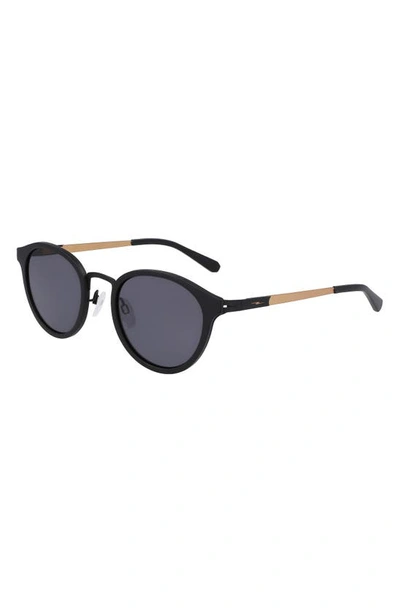 Shop Shinola Arrow 50mm Round Sunglasses In Matte Black