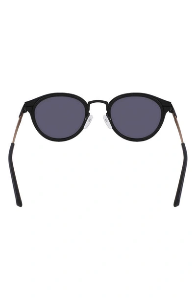 Shop Shinola Arrow 50mm Round Sunglasses In Matte Black