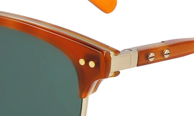 Shop Shinola Runwell 52mm Square Sunglasses In Honey Tortoise