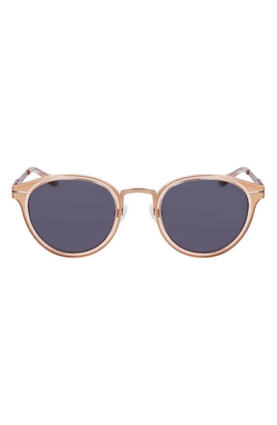 Shop Shinola Arrow 50mm Round Sunglasses In Crystal Blush