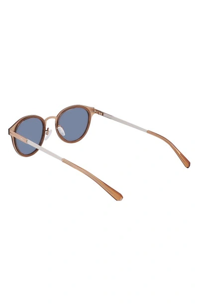 Shop Shinola Arrow 50mm Round Sunglasses In Crystal Mocha