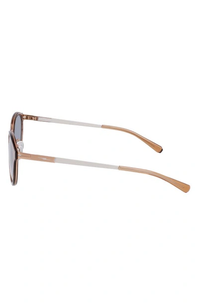 Shop Shinola Arrow 50mm Round Sunglasses In Crystal Mocha