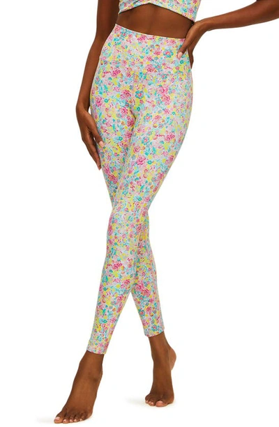 BEACH RIOT PIPER FLORAL PRINT HIGH WAIST LEGGINGS 