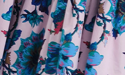 Shop Diane Von Furstenberg Queena Floral Stretch Cotton Shirtdress In Astr Lg Godes Turq