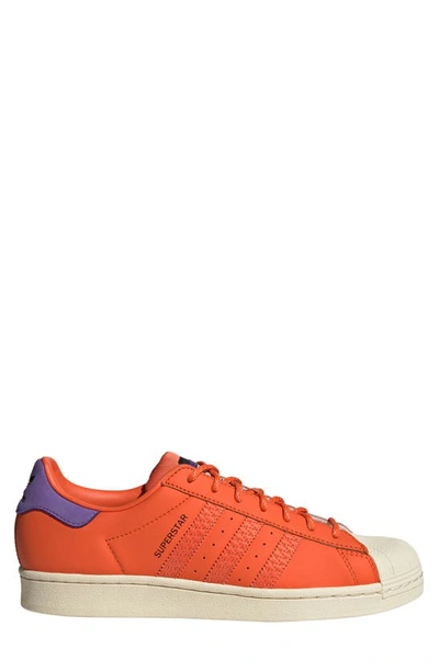 Shop Adidas Originals Superstar Sneaker In Orange/ Orange/ Purple