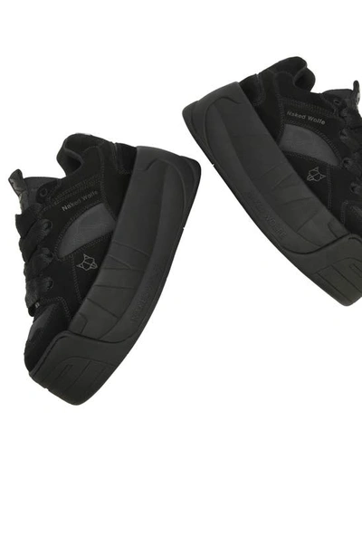 Shop Naked Wolfe Platform Sneaker In Black