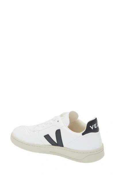 Shop Veja V-10 Cwl Sneaker In White Black