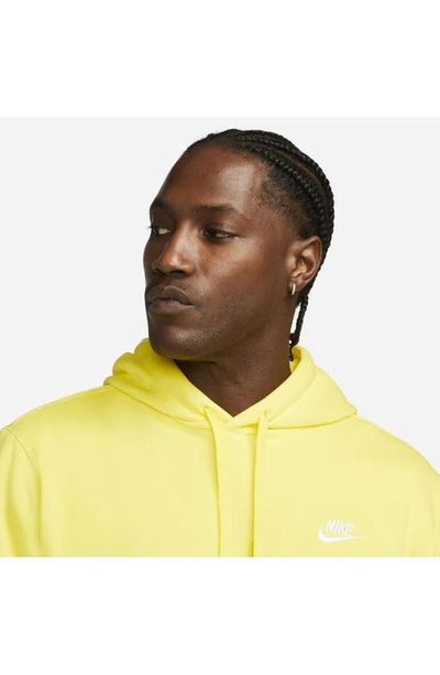 Shop Nike Sportswear Club Hoodie In Yellow Strike/ White