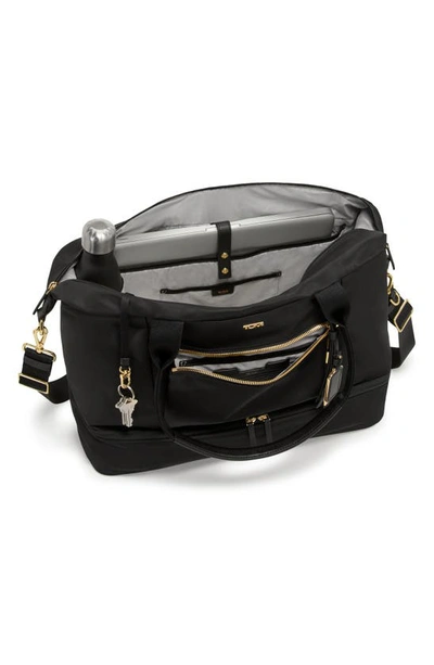 Shop Tumi Voyageur Contine Weekend Bag In Black/ Gold