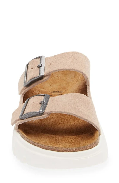 Shop Birkenstock Papillio By  Arizona Exquisite Chunky Slide Sandal In Warm Sand